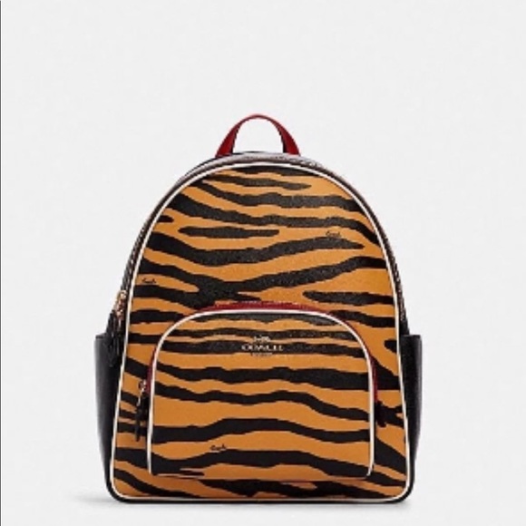🆕 COACH | Backpack Tiger Print & Tiger Wristlet Bundle - Picture 12 of 16